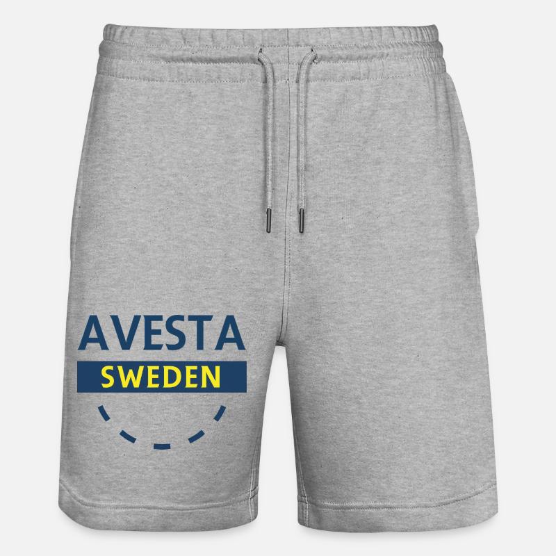 Logo circulaire d’Avesta Suède - Short de jogging bio TRAINER Stanley/Stella unisexe - gris chiné