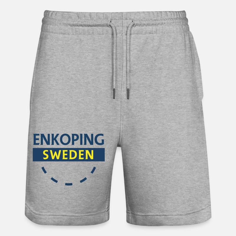 Enköping Suède Panneau de la ville - Short de jogging bio TRAINER Stanley/Stella unisexe - gris chiné