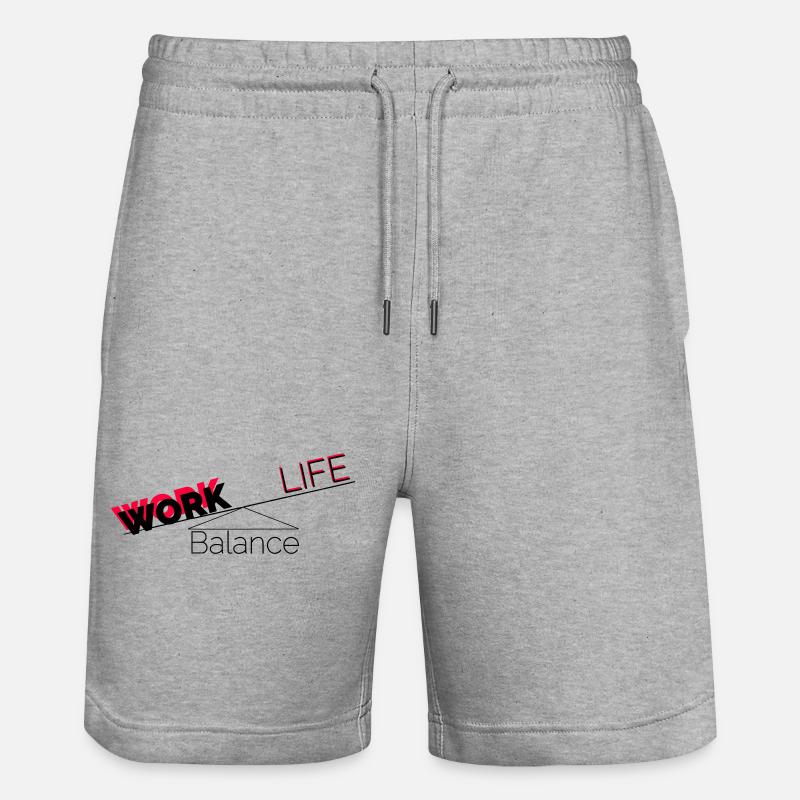 Équilibre travail-vie personnelle - Short de jogging bio TRAINER Stanley/Stella unisexe - gris chiné