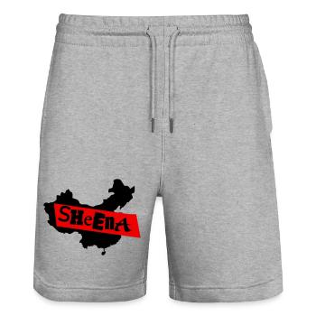 Sheena Punk - Stanley/Stella Unisex Bio Joggingshorts Trainer  - Grau meliert - Vorne - Nik (191cm) & Marisol (170cm)