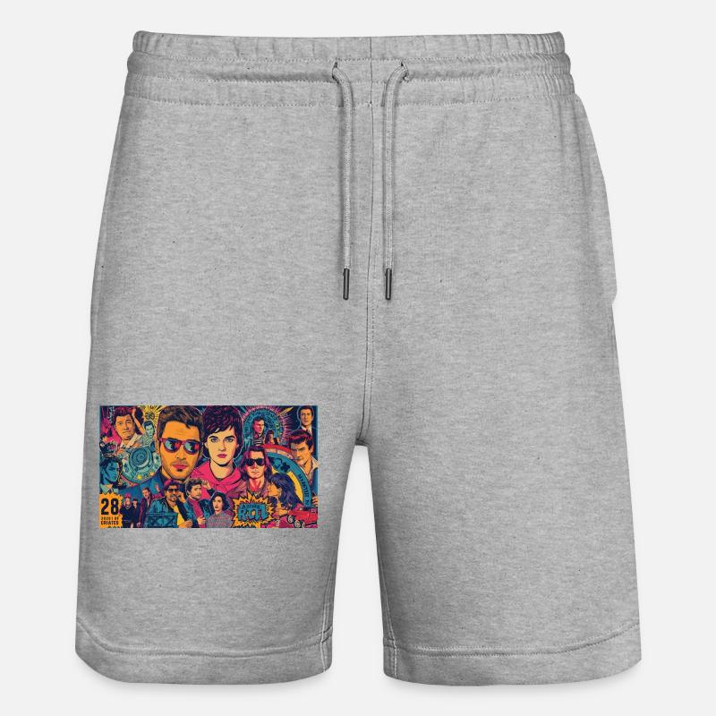 Pop-Symbole - Stanley/Stella Unisex Bio Joggingshorts Trainer  - Grau meliert