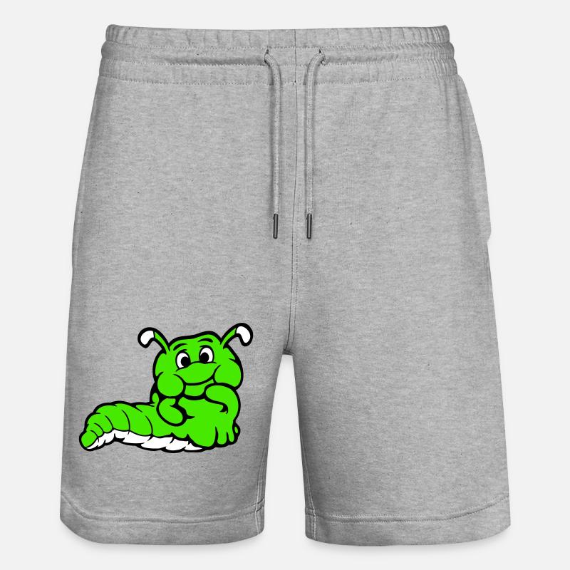 Chenille Ver Timide Amicale Curieux - Short de jogging bio TRAINER Stanley/Stella unisexe - gris chiné