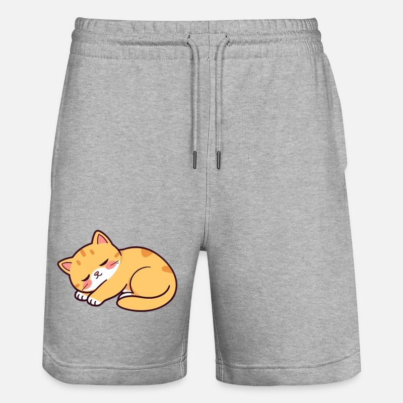 chat endormi - Short de jogging bio TRAINER Stanley/Stella unisexe - gris chiné