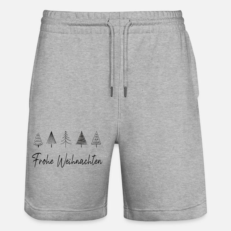 Joyeux Noël Ligne Arbres - Short de jogging bio TRAINER Stanley/Stella unisexe - gris chiné