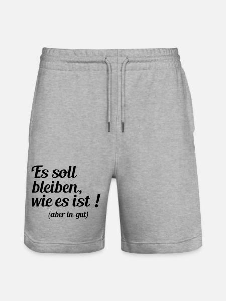 Es soll bleiben in gut - Stanley/Stella Unisex Bio Joggingshorts Trainer  - Grau meliert