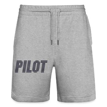 Pilot - Stanley/Stella Unisex Bio Joggingshorts Trainer  - Grau meliert - Vorne - Nik (191cm) & Marisol (170cm)