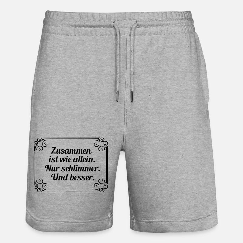 Ensemble, c’est comme seul - Short de jogging bio TRAINER Stanley/Stella unisexe - gris chiné