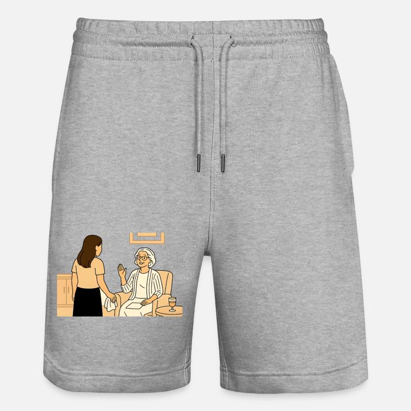 Visite infirmière - Short de jogging bio TRAINER Stanley/Stella unisexe - gris chiné