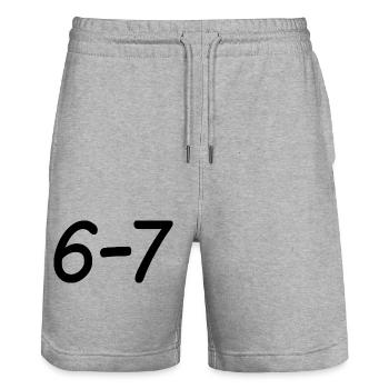 67 - Stanley/Stella Unisex Bio Joggingshorts Trainer  - Grau meliert - Vorne - Nik (191cm) & Marisol (170cm)