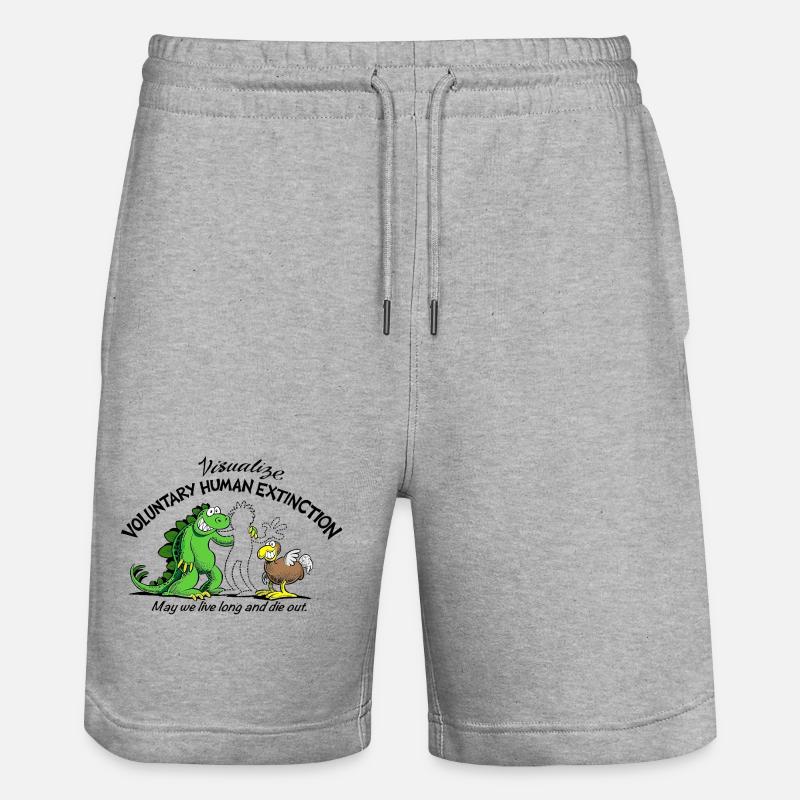 Voluntary Human Extinction Movement VHEMT - Stanley/Stella Unisex Bio Joggingshorts Trainer - Grau meliert