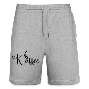 Kaffe_Motiv - Stanley/Stella Trainer Unisex Organic Jogging Shorts - heather grey - Front - Nik (191cm) & Marisol (170cm)