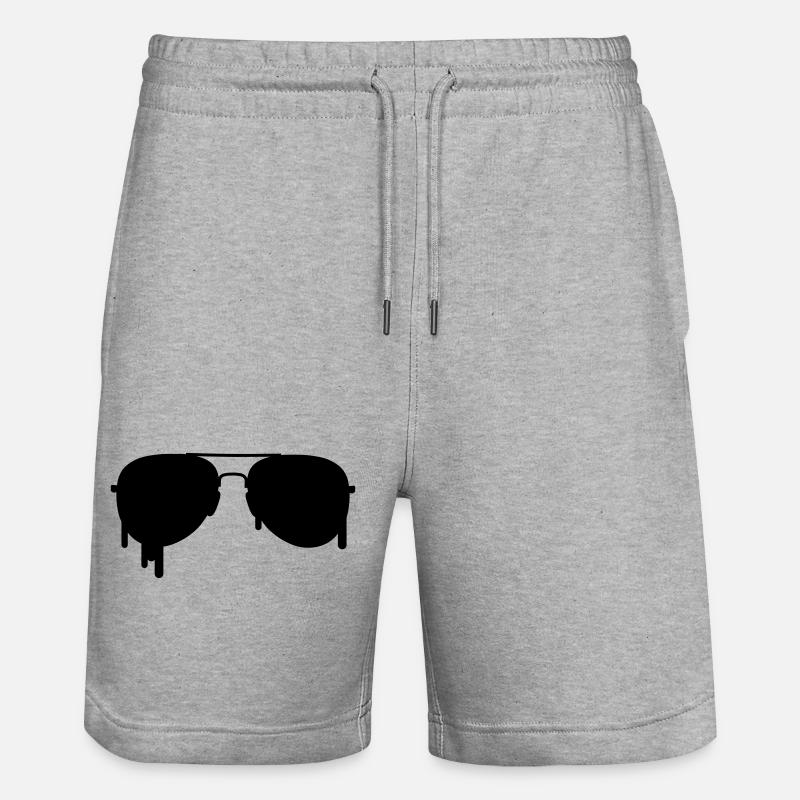 Pilot Brille - Stanley/Stella Unisex Bio Joggingshorts Trainer  - Grau meliert