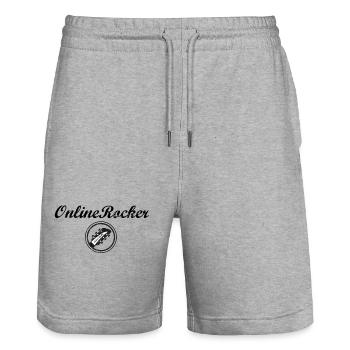 Rocker en ligne - Short de jogging bio TRAINER Stanley/Stella unisexe - gris chiné - Devant - Nik (191cm) & Marisol (170cm)