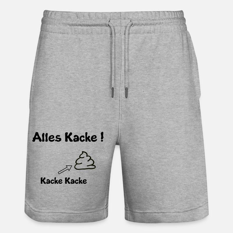 Merde - Short de jogging bio TRAINER Stanley/Stella unisexe - gris chiné