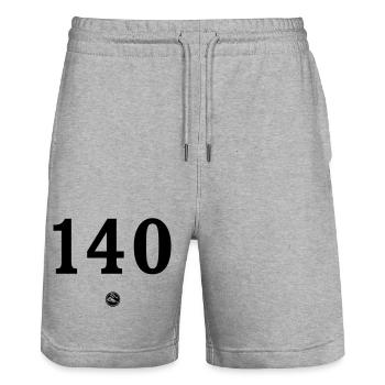 RG-1402 - Stanley/Stella Trainer Unisex Organic Jogging Shorts - heather grey - Front - Nik (191cm) & Marisol (170cm)