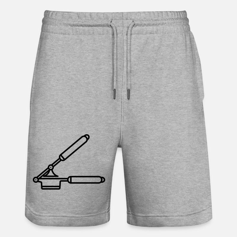  Knoblauch Presse oder Spätzle Presse - Stanley/Stella Unisex Bio Joggingshorts Trainer  - Grau meliert