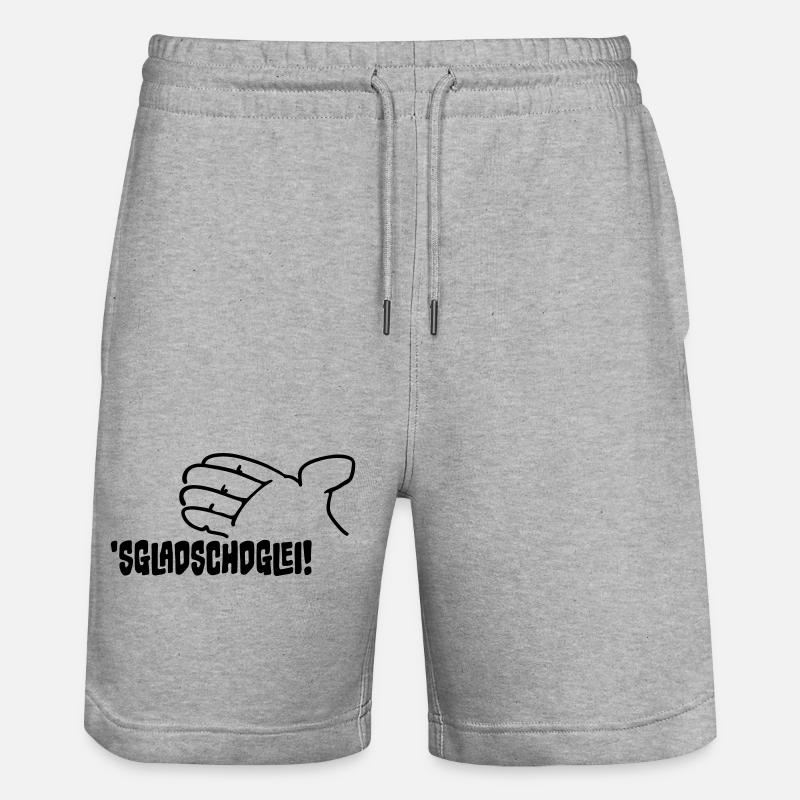 Sgladschdglei ! Il s’apprête à applaudir ! - Short de jogging bio TRAINER Stanley/Stella unisexe - gris chiné