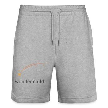 Arc de l’Enfant Merveilleux et de l’Étoile Filante - Short de jogging bio TRAINER Stanley/Stella unisexe - gris chiné - Devant - Nik (191cm) & Marisol (170cm)