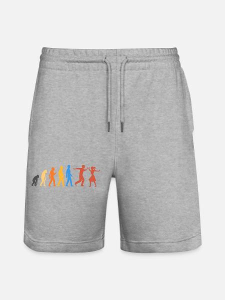 Swing-Tanz - Die höchste Stufe der Evolution - Stanley/Stella Unisex Bio Joggingshorts Trainer - Grau meliert