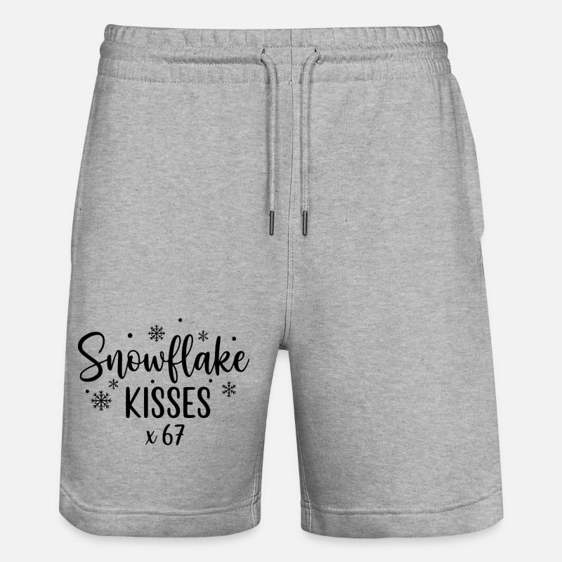 Bisous flocon de neige x67 - Short de jogging bio TRAINER Stanley/Stella unisexe - gris chiné