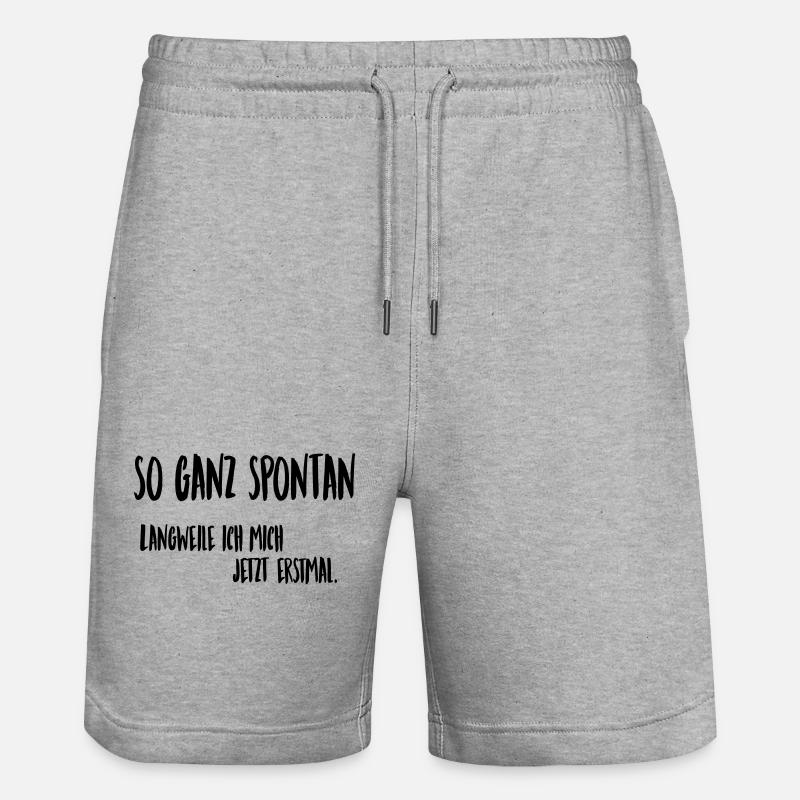 S’ennuie spontanément - Short de jogging bio TRAINER Stanley/Stella unisexe - gris chiné