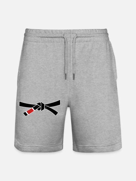 Blackbelt - Black Belt - Stanley/Stella Trainer Unisex Organic Jogging Shorts - heather grey