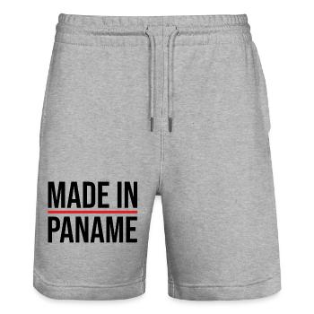 Made in Paname - Short de jogging bio TRAINER Stanley/Stella unisexe - gris chiné - Devant - Nik (191cm) & Marisol (170cm)