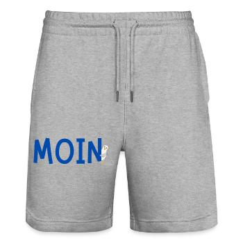 MOIN - Stanley/Stella Unisex Bio Joggingshorts Trainer  - Grau meliert - Vorne - Nik (191cm) & Marisol (170cm)