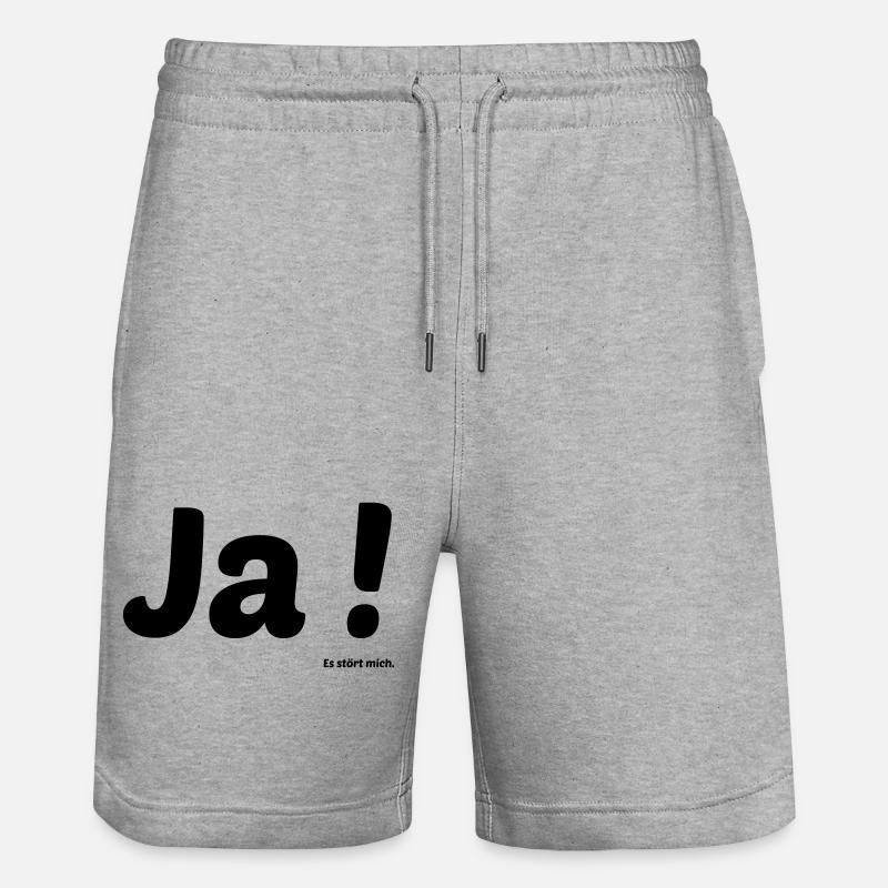Ja es stoert mich - Short de jogging bio TRAINER Stanley/Stella unisexe - gris chiné