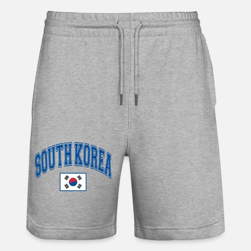 Corée du Sud - Short de jogging bio TRAINER Stanley/Stella unisexe - gris chiné