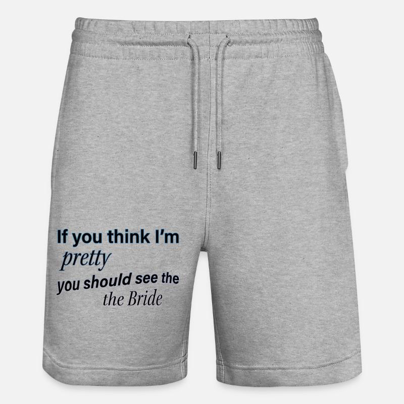 Jolie mariée citation Tee - Short de jogging bio TRAINER Stanley/Stella unisexe - gris chiné