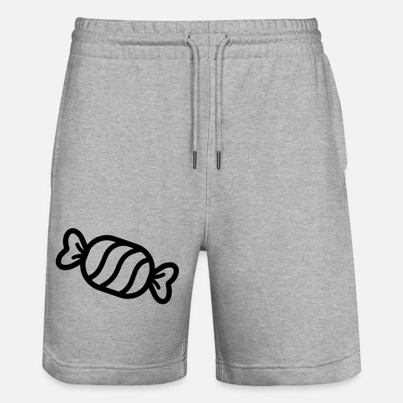 candy - Stanley/Stella Trainer Unisex Organic Jogging Shorts - heather grey