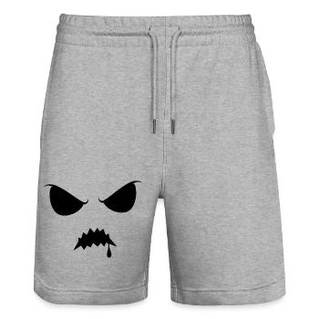 Spooky Halloween Silhouette Shadow Sinister - Stanley/Stella Trainer Unisex Organic Jogging Shorts - heather grey - Front - Nik (191cm) & Marisol (170cm)