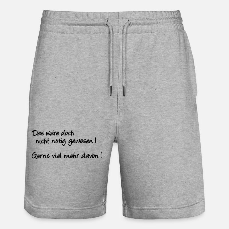 It wasn't necessary after all - Stanley/Stella Trainer Unisex Organic Jogging Shorts - heather grey
