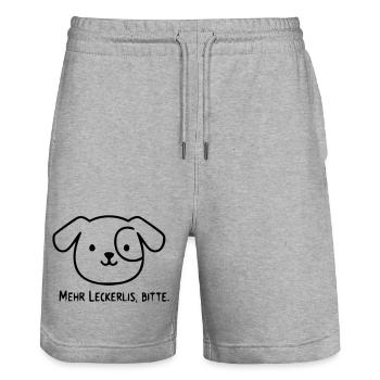 Cute Dog | More treats, please! - Stanley/Stella Trainer Unisex Organic Jogging Shorts - heather grey - Front - Nik (191cm) & Marisol (170cm)