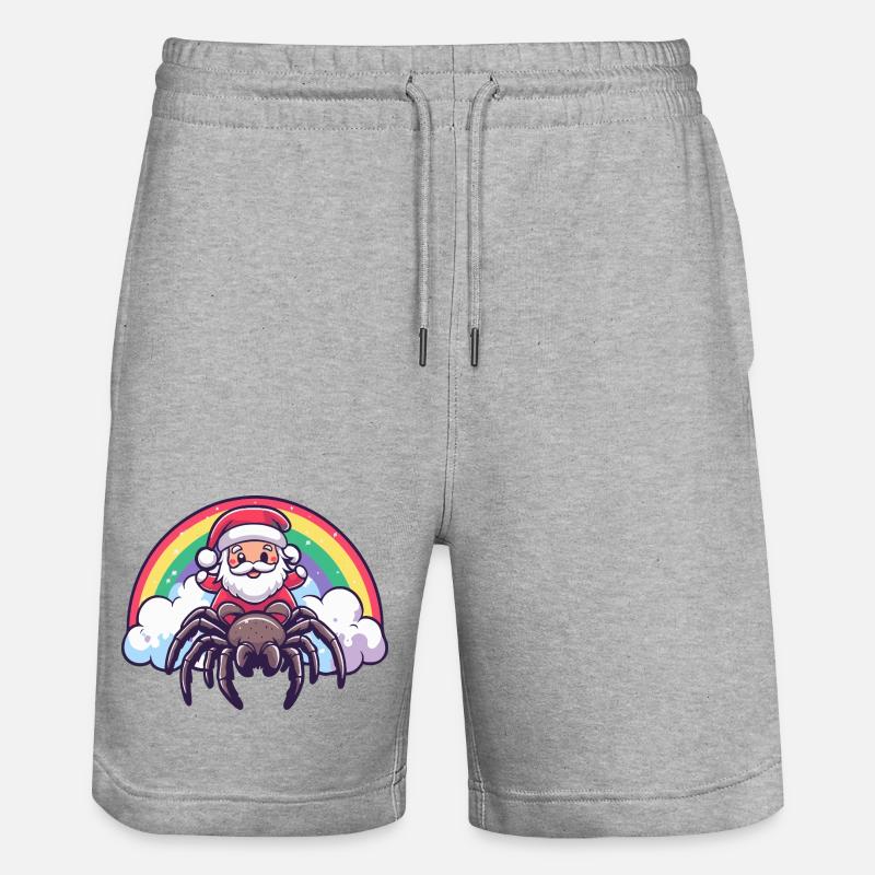 Tarentule Père Noël - Short de jogging bio TRAINER Stanley/Stella unisexe - gris chiné