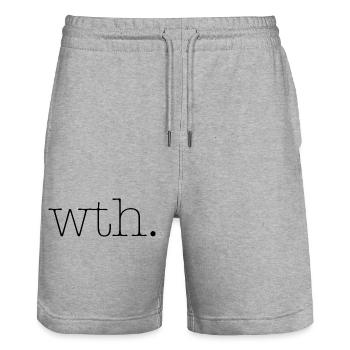 mit - Stanley/Stella Unisex Bio Joggingshorts Trainer  - Grau meliert - Vorne - Nik (191cm) & Marisol (170cm)