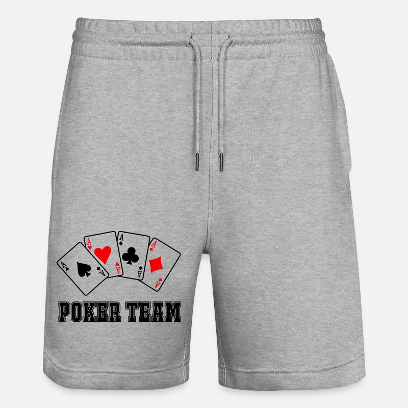 Équipe de poker - Short de jogging bio TRAINER Stanley/Stella unisexe - gris chiné