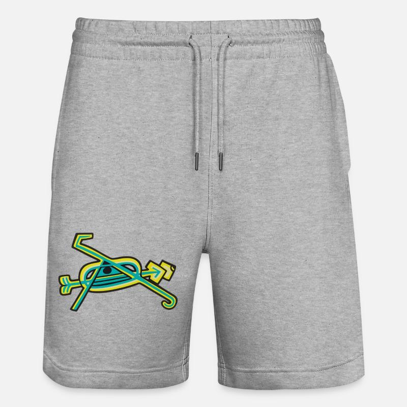 Glyphe de l’œil de Kaleido - Short de jogging bio TRAINER Stanley/Stella unisexe - gris chiné