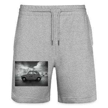 Vintage New York Taxi - Short de jogging bio TRAINER Stanley/Stella unisexe - gris chiné - Devant - Nik (191cm) & Marisol (170cm)