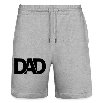 Modern dad logo for dads and dads-to-be - Stanley/Stella Trainer Unisex Organic Jogging Shorts - heather grey - Front - Nik (191cm) & Marisol (170cm)