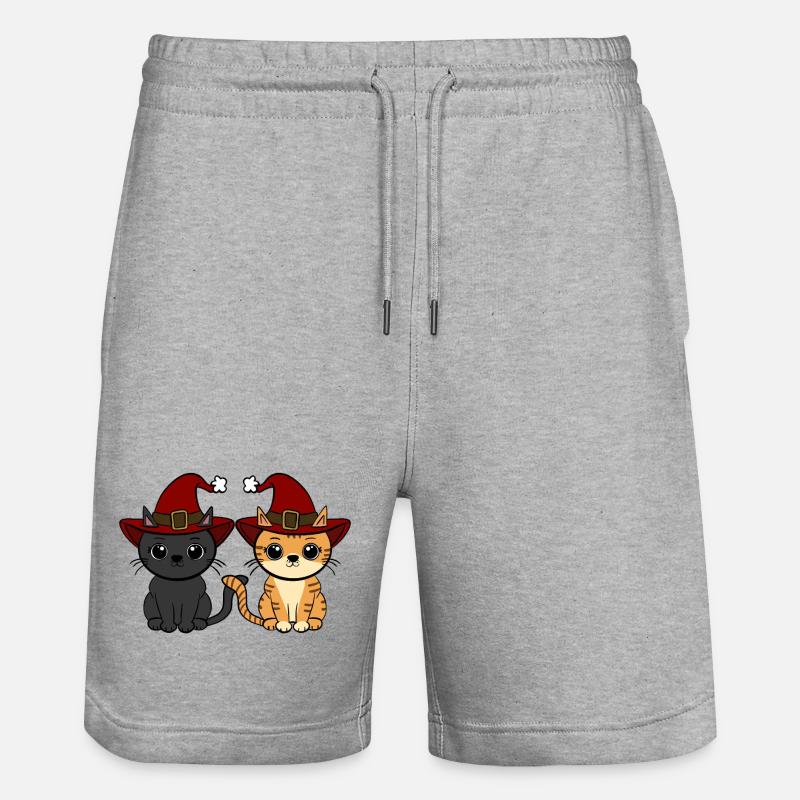 Chats Noël - Short de jogging bio TRAINER Stanley/Stella unisexe - gris chiné