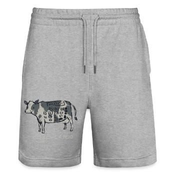 Math Nerd Students University Professor Mathematics - Stanley/Stella Trainer Unisex Organic Jogging Shorts - heather grey - Front - Nik (191cm) & Marisol (170cm)