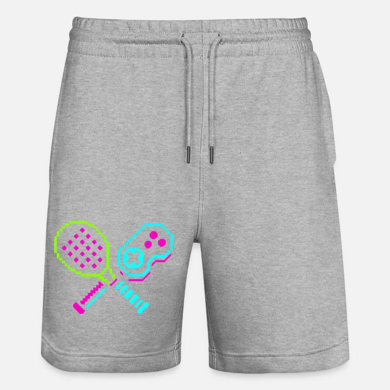 Paddles Néon Arcade Rétro - Short de jogging bio TRAINER Stanley/Stella unisexe - gris chiné