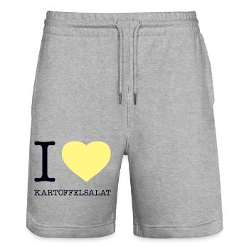 I love potato salad - Stanley/Stella Trainer Unisex Organic Jogging Shorts - heather grey - Front - Nik (191cm) & Marisol (170cm)