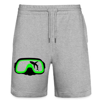 Diving goggles - Stanley/Stella Trainer Unisex Organic Jogging Shorts - heather grey - Front - Nik (191cm) & Marisol (170cm)