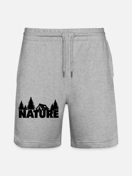 Nature - Stanley/Stella Trainer Unisex Organic Jogging Shorts - heather grey