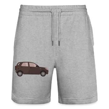 Auto - Stanley/Stella Unisex Bio Joggingshorts Trainer  - Grau meliert - Vorne - Nik (191cm) & Marisol (170cm)
