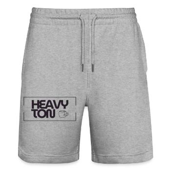 HeavyTon - Short de jogging bio TRAINER Stanley/Stella unisexe - gris chiné - Devant - Nik (191cm) & Marisol (170cm)