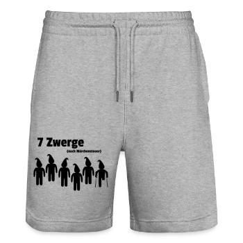 Maerchensteuer - Stanley/Stella Unisex Bio Joggingshorts Trainer  - Grau meliert - Vorne - Nik (191cm) & Marisol (170cm)